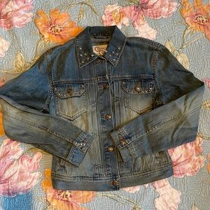 Rhinestone Studded Denim Jacket